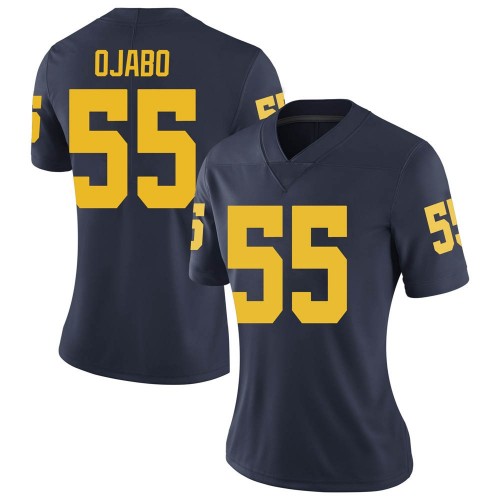 David Ojabo Michigan Wolverines Women's NCAA #55 Navy Limited Brand Jordan College Stitched Football Jersey YOX7754WZ